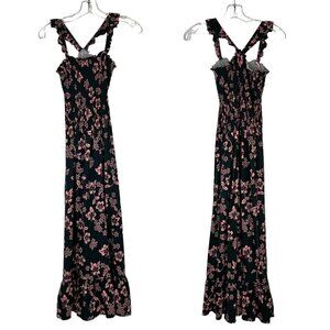 Scotch and Soda Maxi Dress Floral Hula Green Hawaiian Long Medium